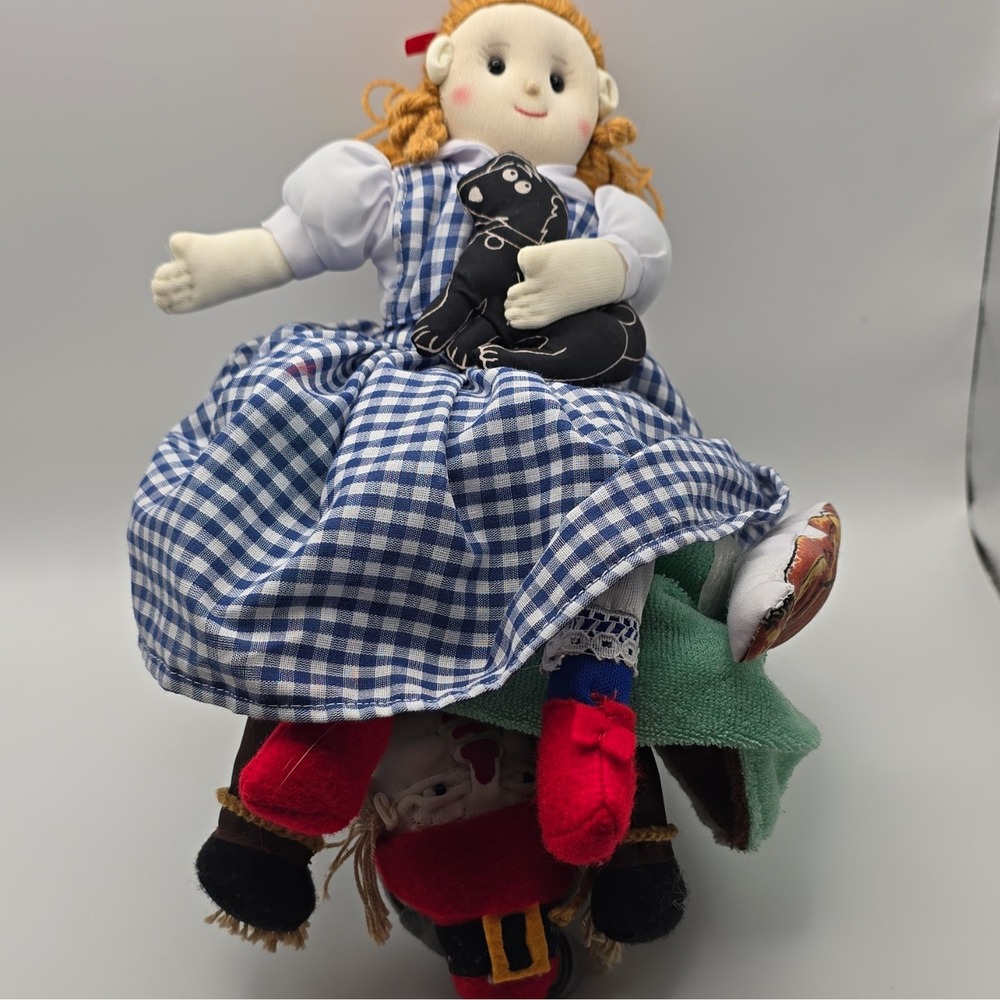 Alma's Designs Wizard of Oz Dorothy Scarecrow Tin Man Handmade Cloth Dolls 10"